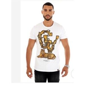 Avenue George V Paris Rare Tiger White Tee GV Tiger Size Large Designer